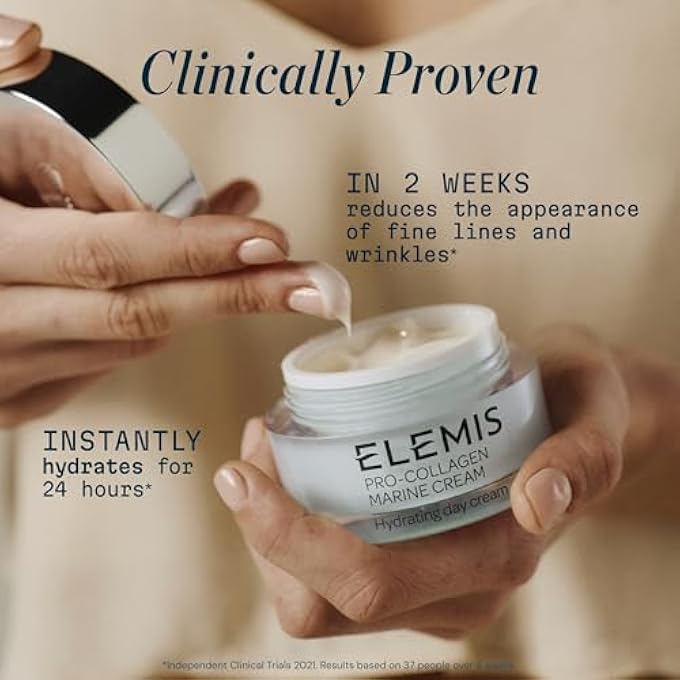 Elemis كريم برو كولاجين البحري خفيف الوزن مضاد للتجاعيد مرطب يومي للوجه يشد وينعم ويرطب بفعالية من مكونات بحرية ونباتية قوية 1.6 أونصة سائلة (عبوة من 1) - Image 4